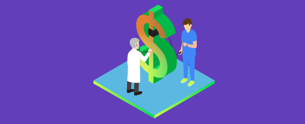 Best way to collect money from patients. Illustration.