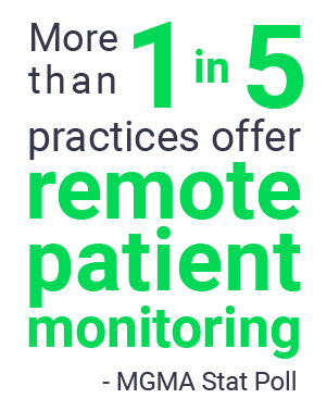 more than 1 in 5 practices offer remote patient monitoring
