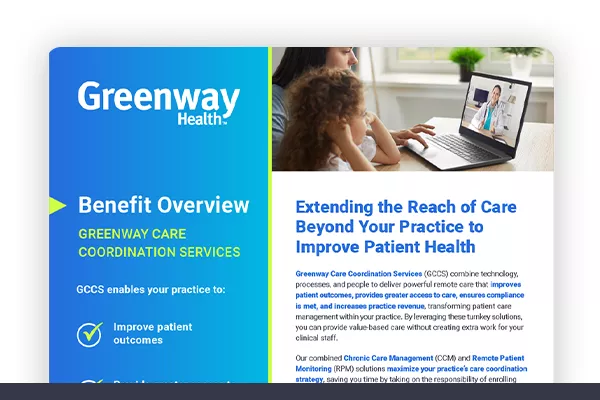 preview image of the greenway care coordination services benefit overview