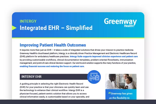Intergy Suite EHR Brochure Preview