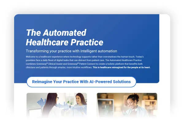 preview of the Automated Healthcare Practice Brochure