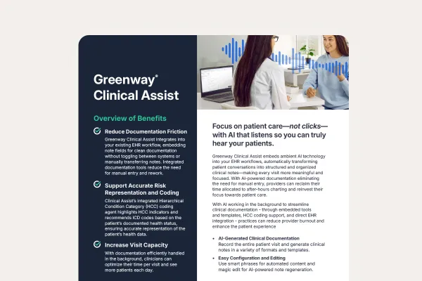 preview of the greenway clinical assist benefit overview