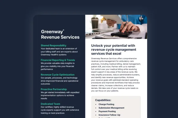 image of a document that says Greenway Revenue Services as the title