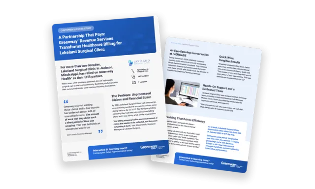 2 pages of a success story with a mix of text and graphics