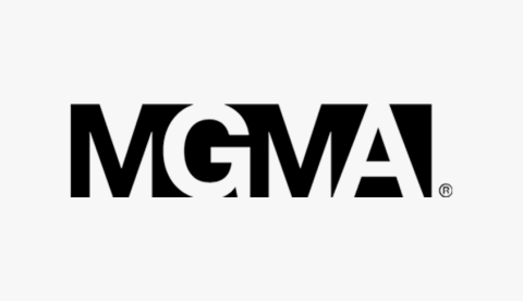 MGMA logo in black