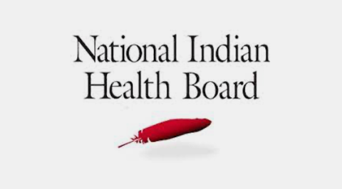 Logo for National Indian Health Board with red feather