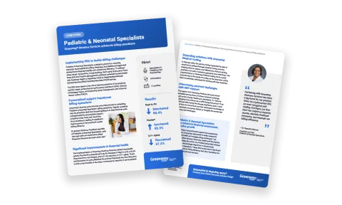 image of 2 pages of a case study on a plain background