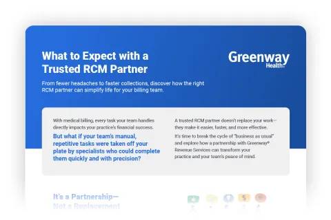 image of a brochure about What to expect with a trusted RCM Partner