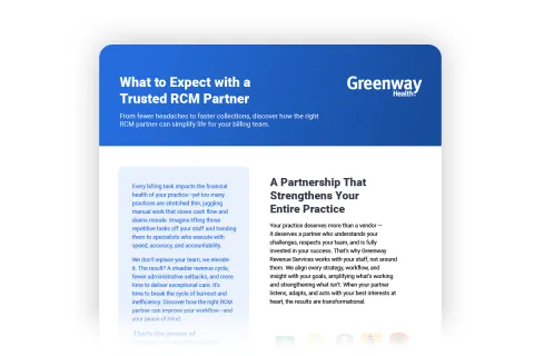 preview image of a document about what to expect with a trusted RCM partner