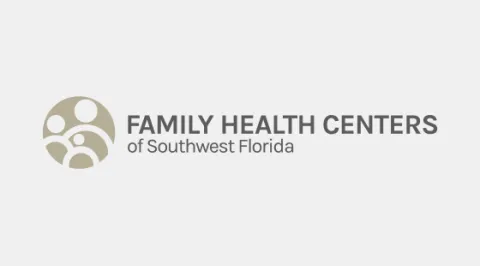 logo for Family Health Centers of Southwest Florida with a circle with people figures in it