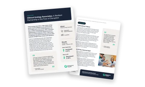 2 pages of a case study about Clinical urology associates