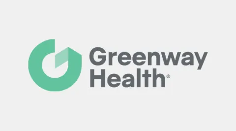 Greenway Health logo on gray